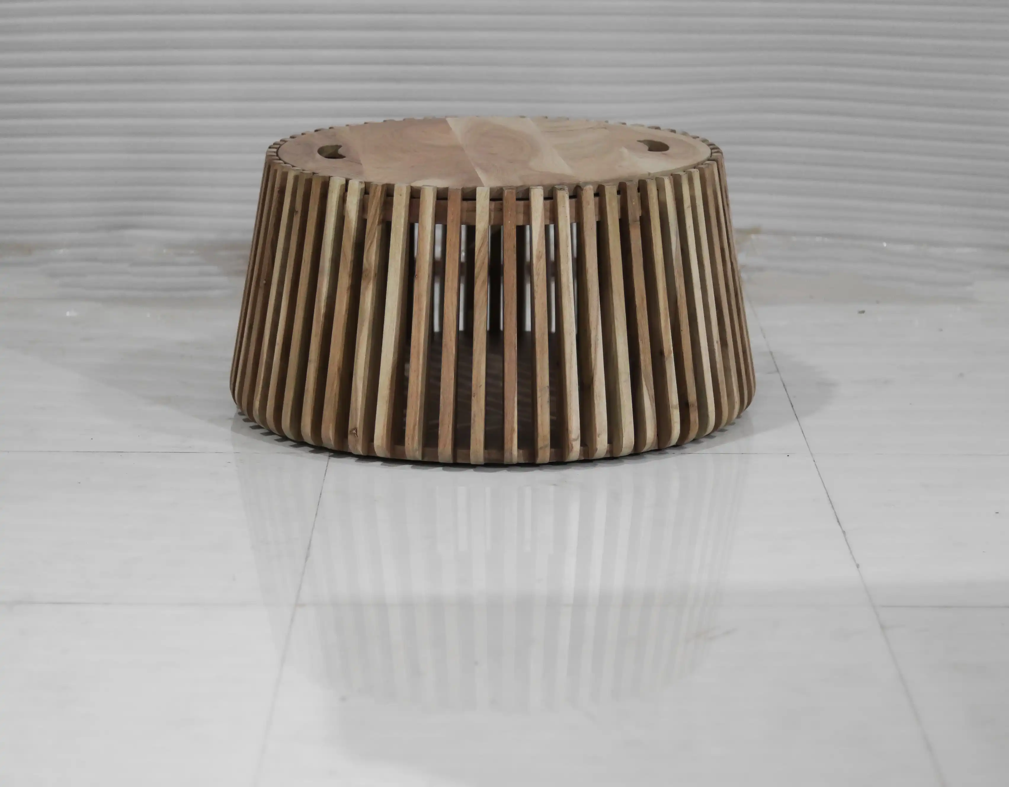 Wooden Nest Round Coffee Table with Storage - popular handicrafts